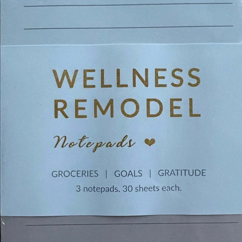 Wellness Remodel daily planner/notepads